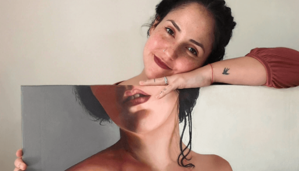 obra golondrina pintada por Nuria Spinola